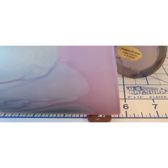 2 Nouveau Art Glass Tumblers by Rueven, Hand Painted - Picture 9 of 9